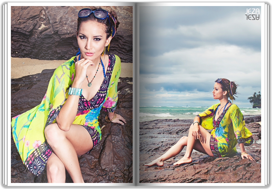 Oahu Honolulu editorial Photo shoot at Diamond head beach.