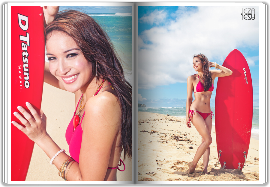Oahu Honolulu editorial Photo shoot at Diamond head beach.