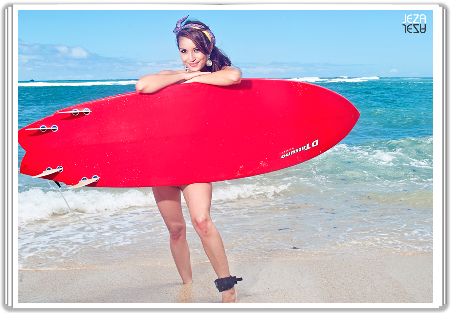 Oahu Honolulu editorial Photo shoot at Diamond head beach.