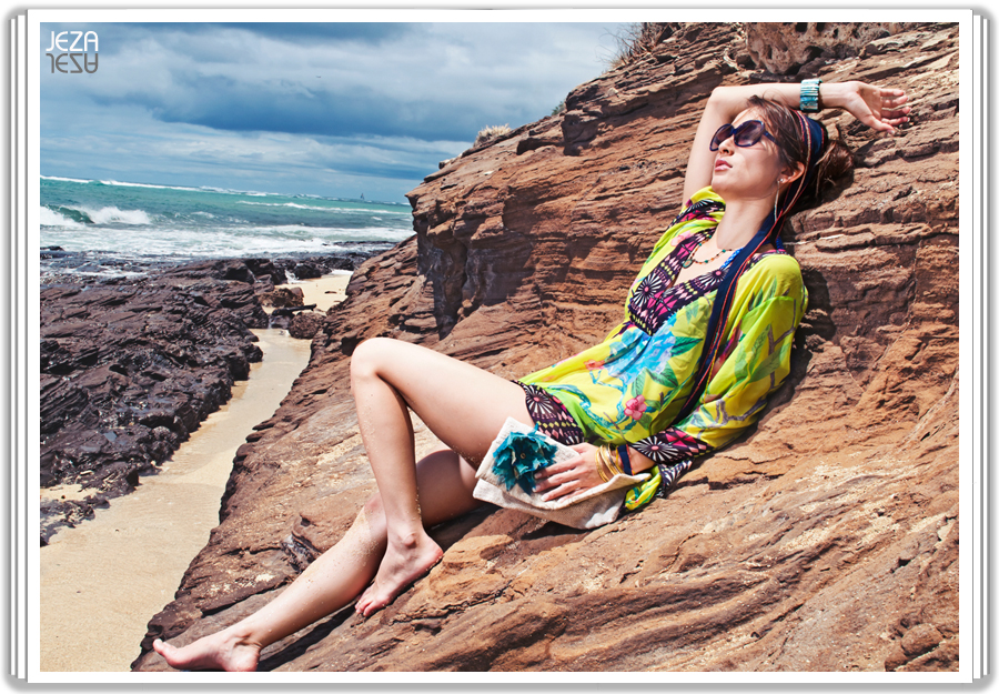 Oahu Honolulu editorial Photo shoot at Diamond head beach.