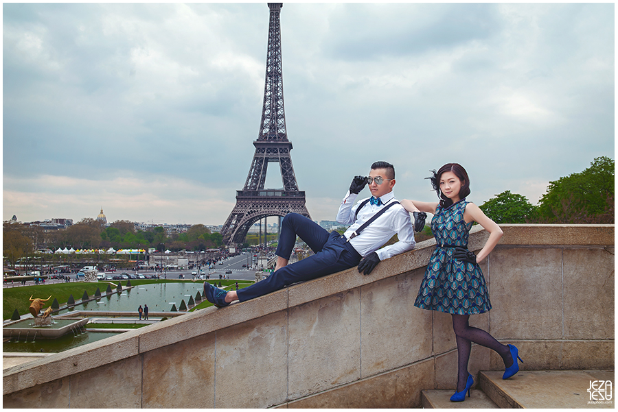 mimi & eddy Paris Pre Wedding under eiffel tower