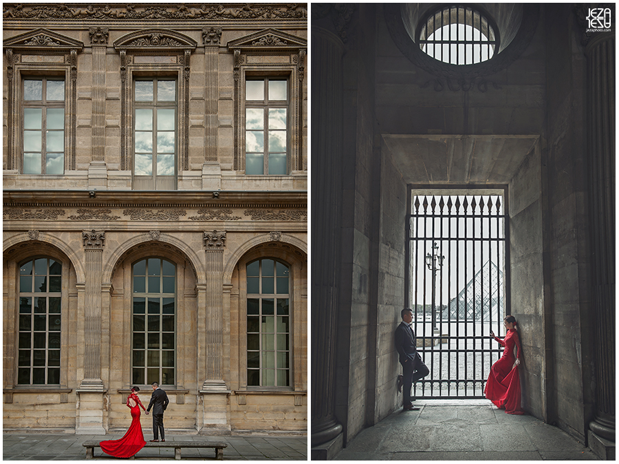 mimi & eddy Paris Pre Wedding near du musée du Louvre