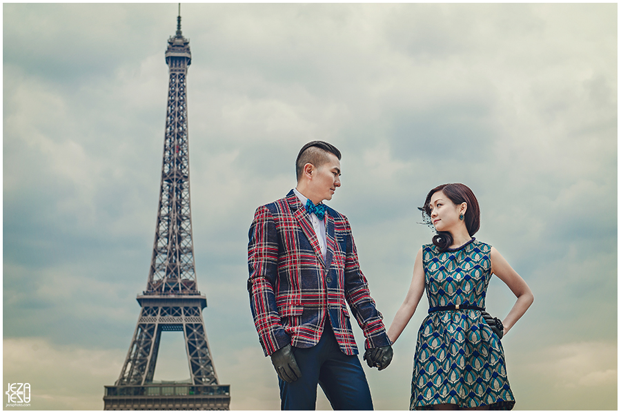 mimi & eddy Paris Pre Wedding under eiffel tower