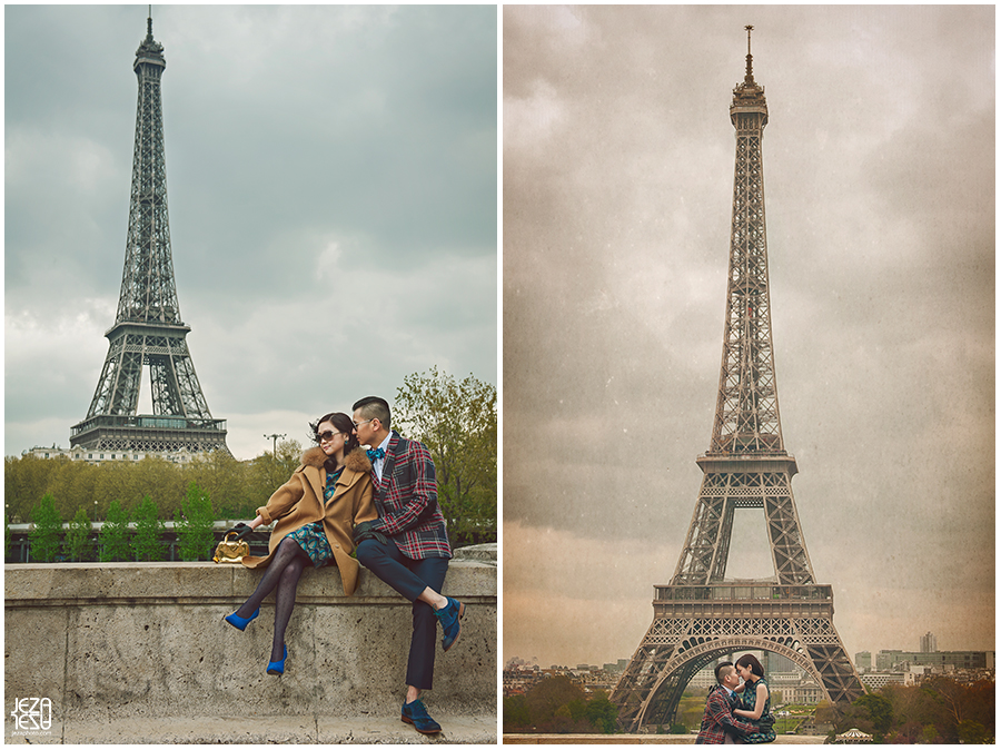 mimi & eddy Paris Pre Wedding under eiffel tower
