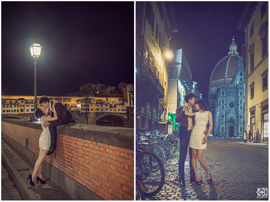 Florence, italy Pre-Wedding, Ponte Vecchio at night