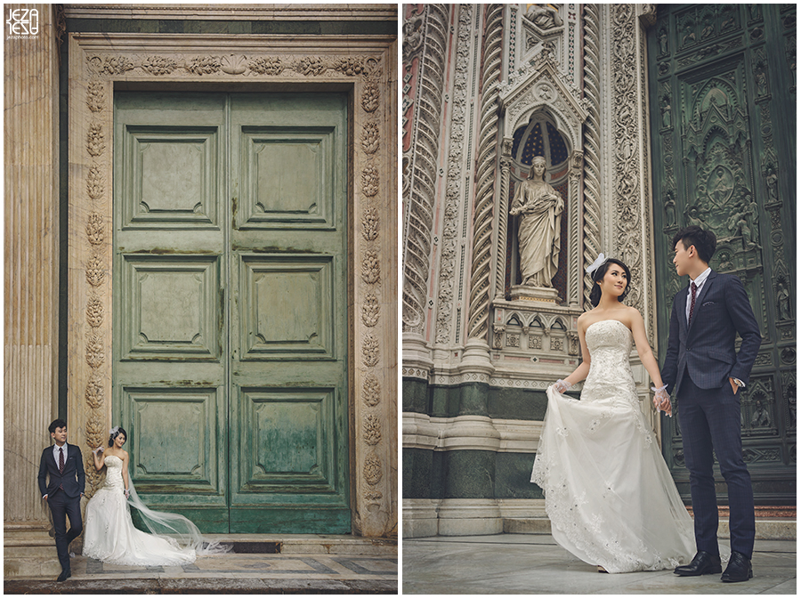 Florence, italy Pre-Wedding, Piazza del Duomo