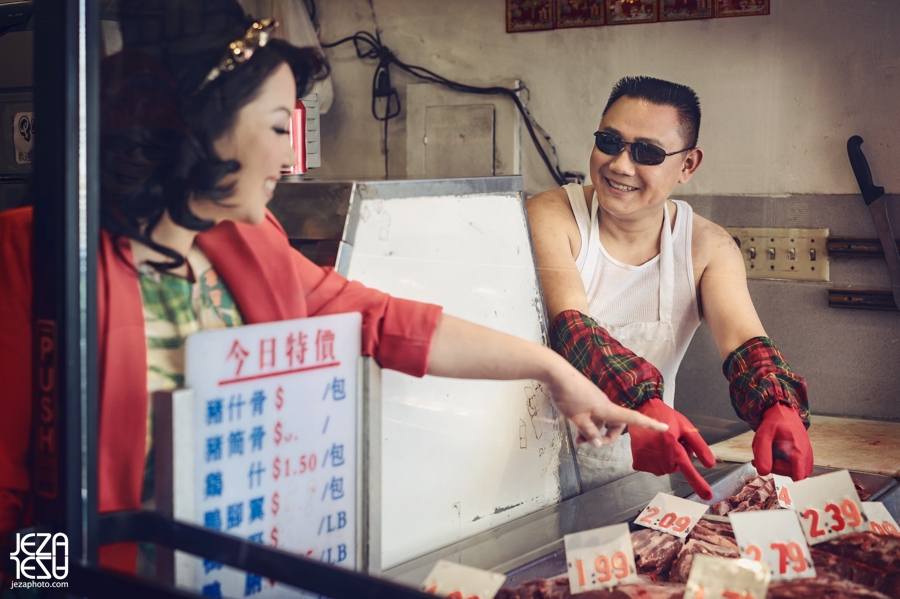 Kitty & Kien San Francisco Chinatown Pre-Wedding Photo Session 