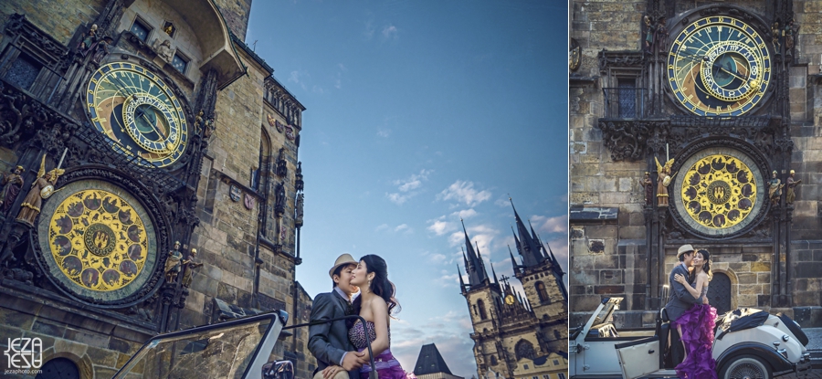 CZECH REPUBLIC – PRAGUE Astronomical Clock Pre Wedding Engagement photo shoot