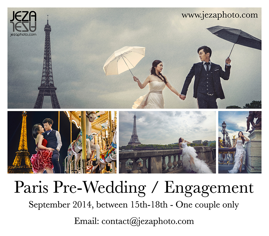 JEZA September 2014  pre-wedding promotion 巴黎婚紗