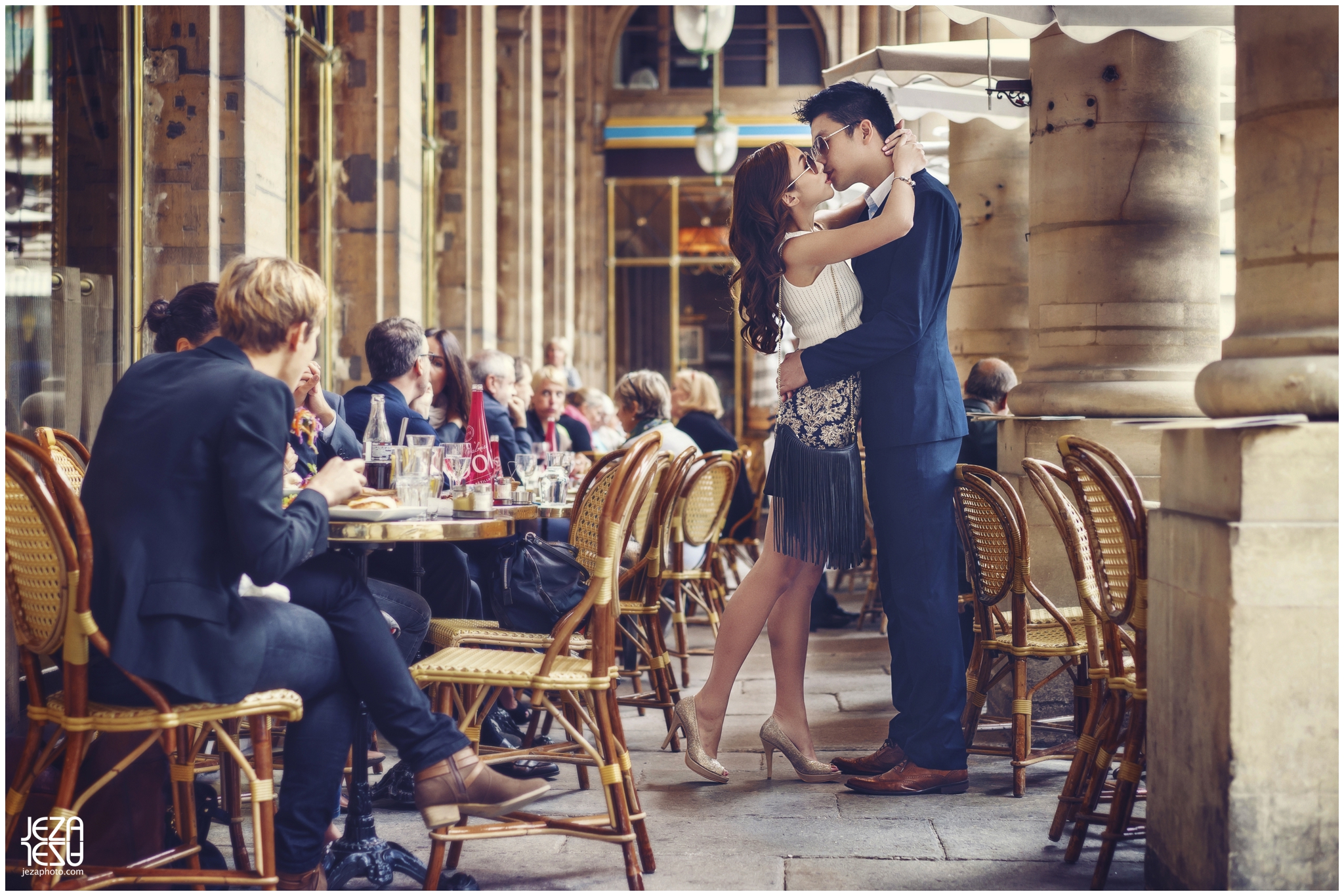 Alice + Kelvin Paris cafe korean fashion Pre-Wedding Photo session