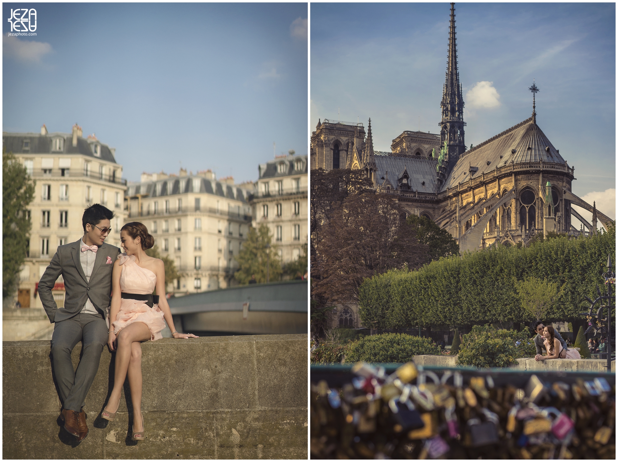 jeza paris notre dame cathedral pre-wedding photo