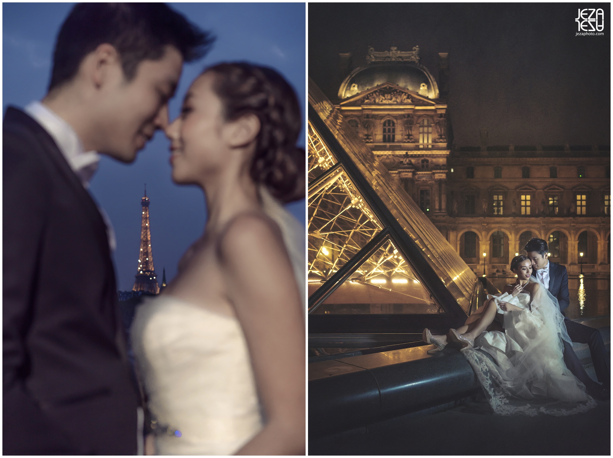 jeza Paris Pont Alexandre III louvre pre-wedding photo