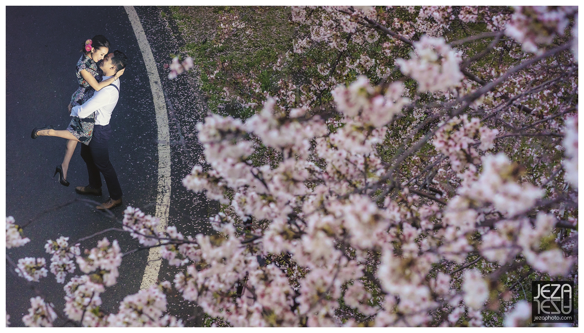 jeza Japan cherry blossom pre wedding
