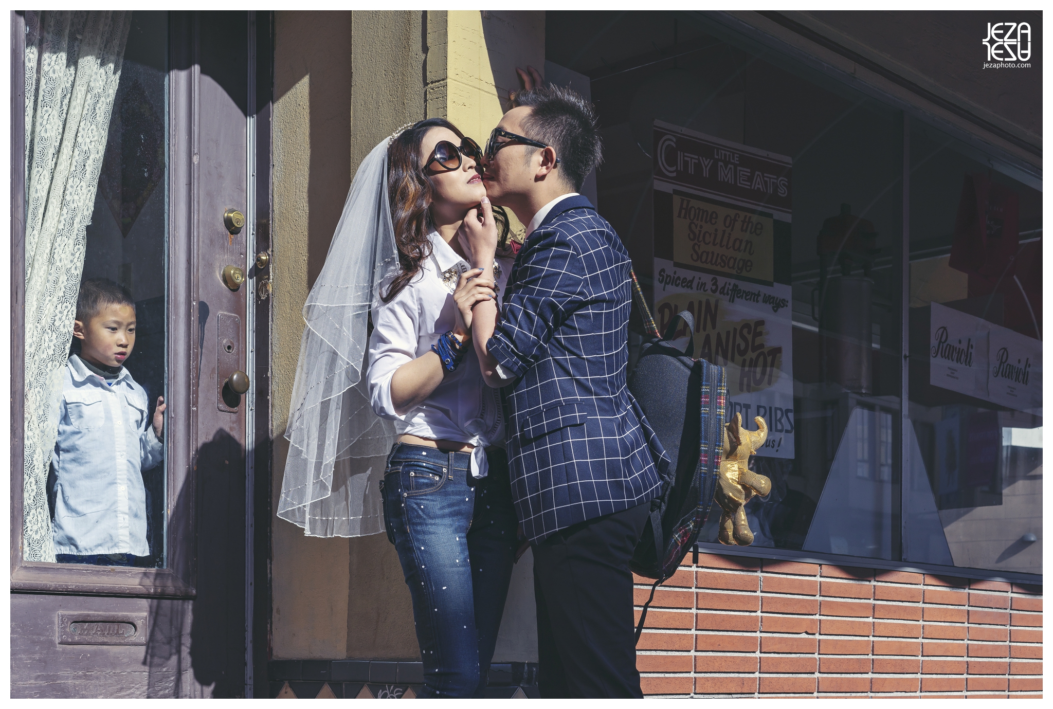 San Francisco Mark Hopkins Hotel golden gate bridge pre wedding Engagement photo session